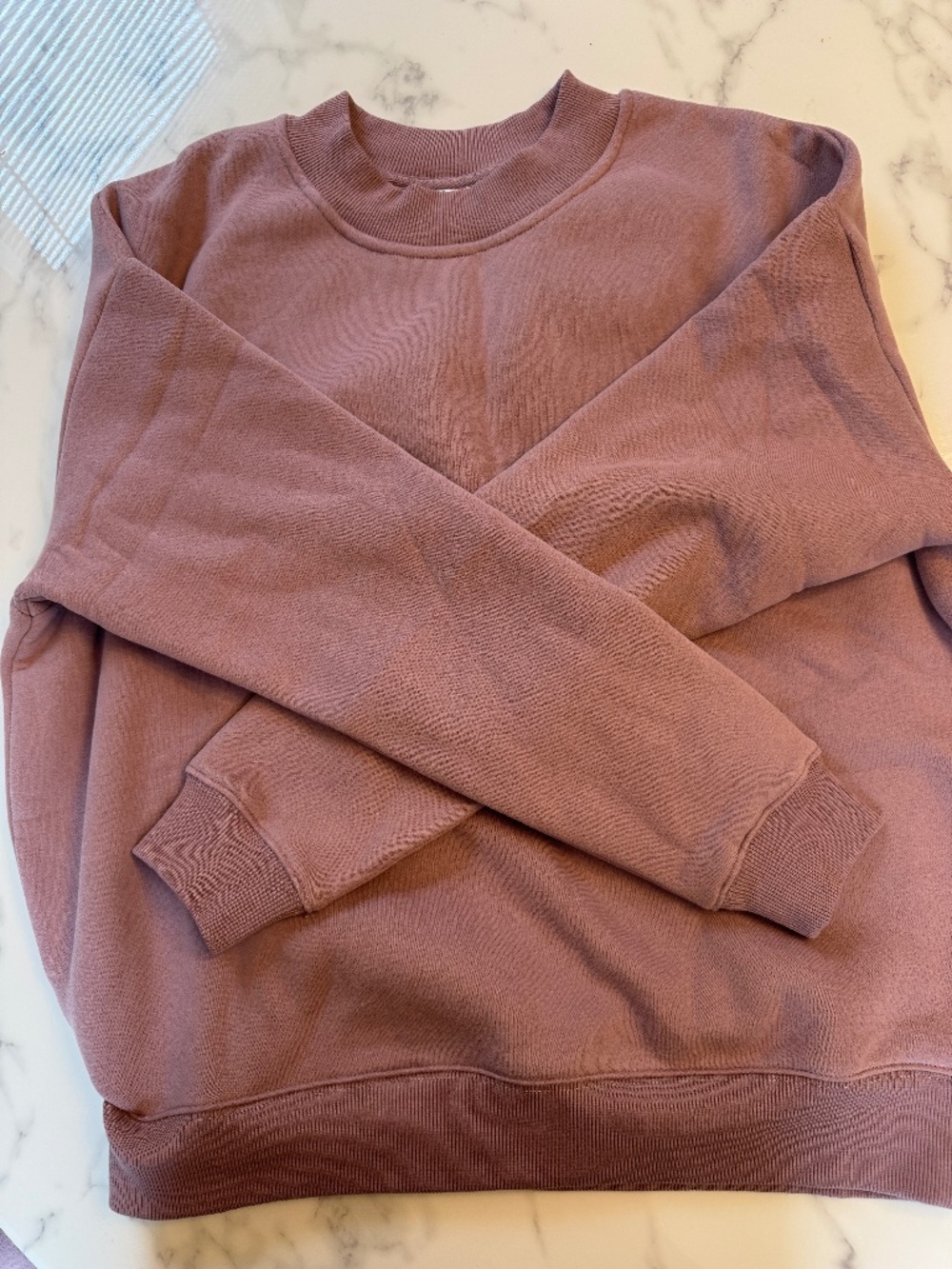 NWT Comfrt - Basic Crop Crew - Orchid - XS